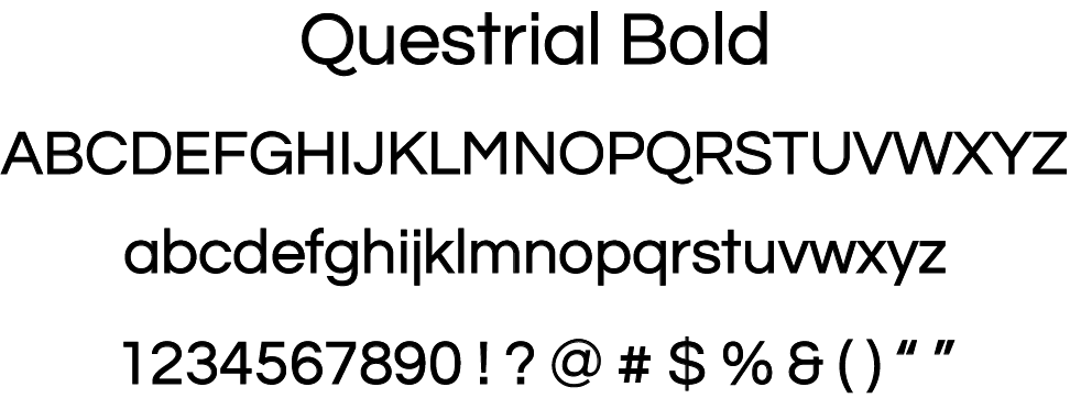 Display of Questrial Bold