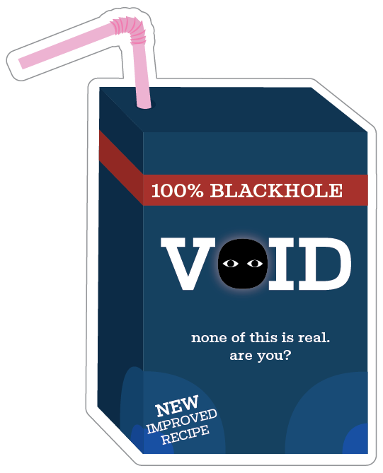 A sticker of a new drink called void