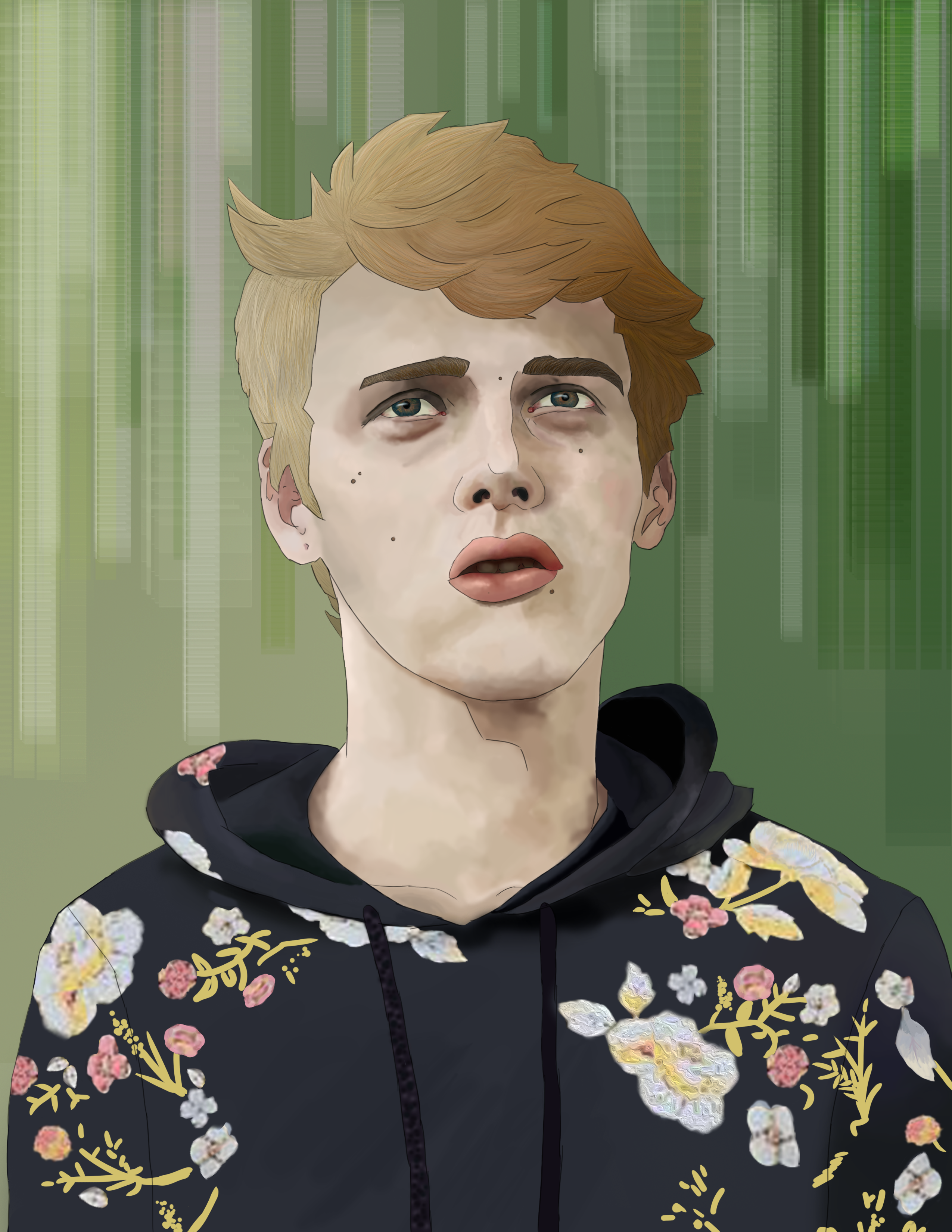 A digital painting of a boy