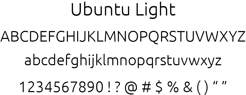 Display of Ubuntu Light